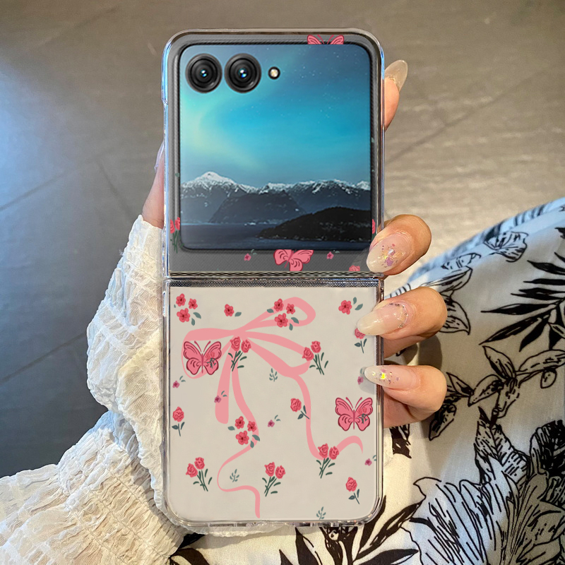 Roses Flowers Bow Tie Folding  - مراجعة Phone Cases Motorola وسعره