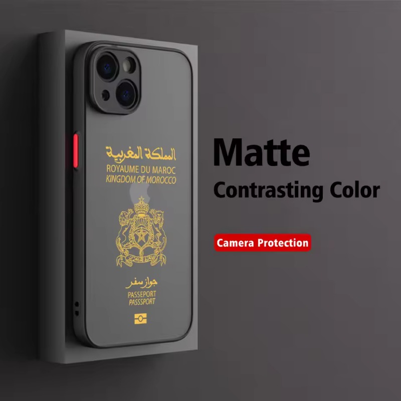 Moroccan Passport Map Phone Ca - مراجعة Phone Cases Durable وسعره