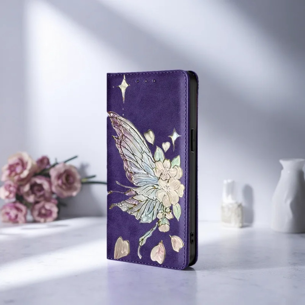 Painted Magnetic Flip Leather  - مراجعة Phone Cases Samsung S25 Ultra وسعره